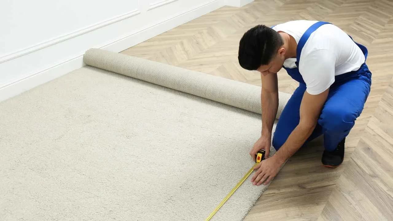 Professional installing soft, cozy carpet in Ottawa family home
